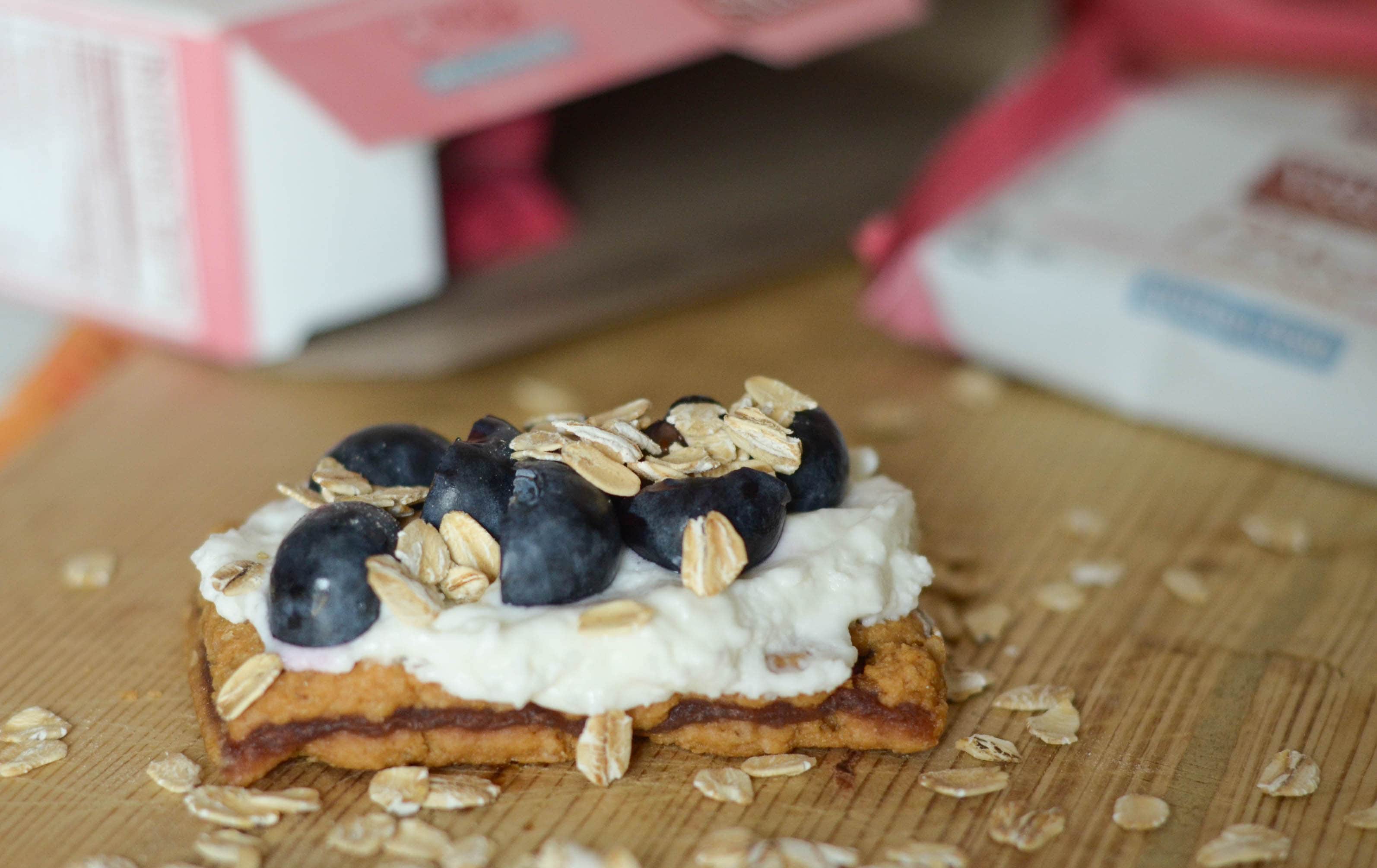 Fruit Topped Strawberry & Peanut Butter Bars