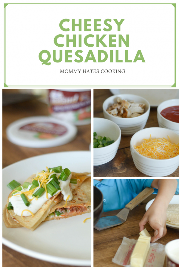 French Onion Cheesy Chicken Quesadillas #MealPlanningwithHiland AD