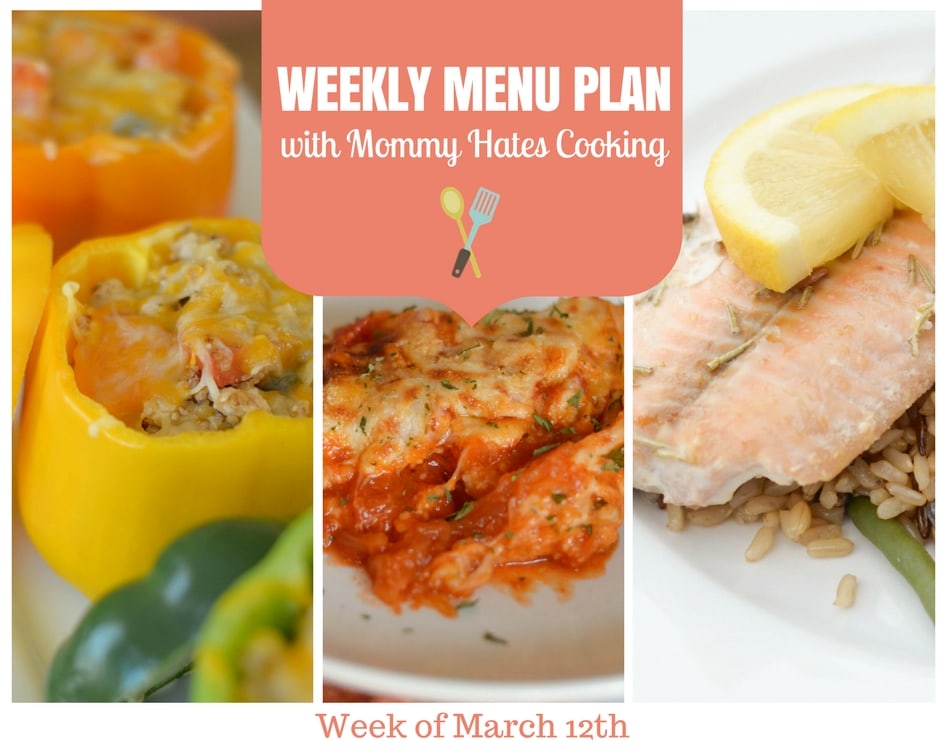 Weekly Menu Plan – Week of March 12th
