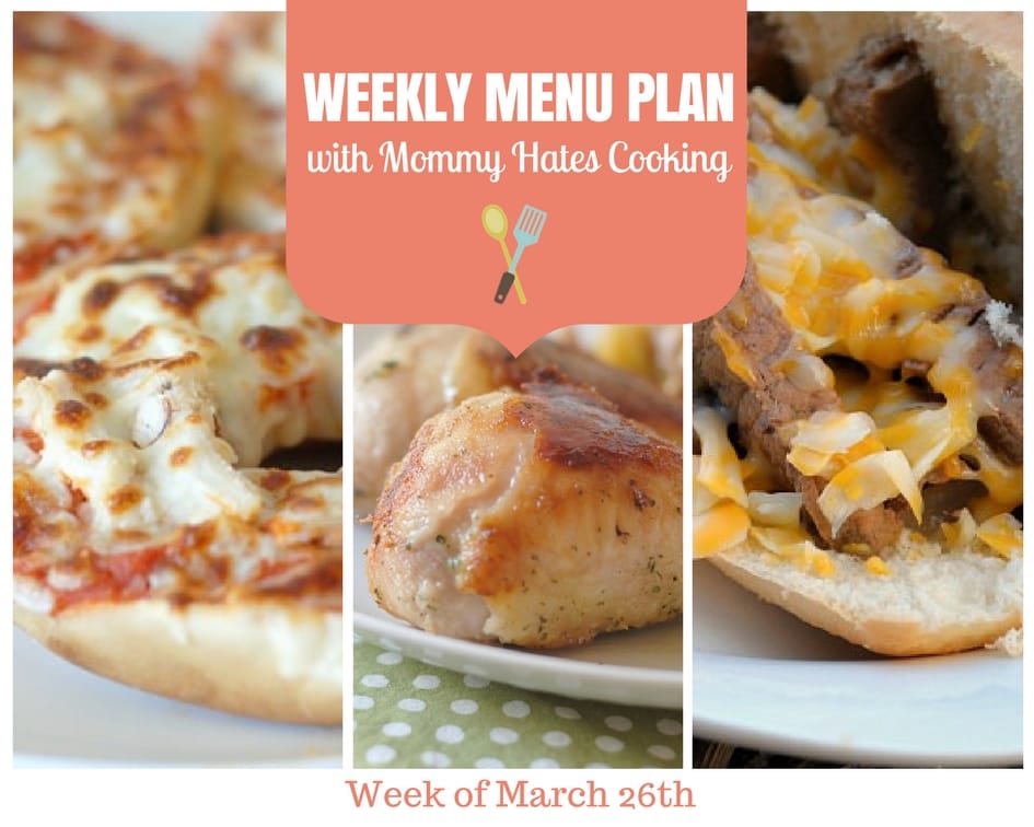 Weekly Menu Plan – Week of March 26th