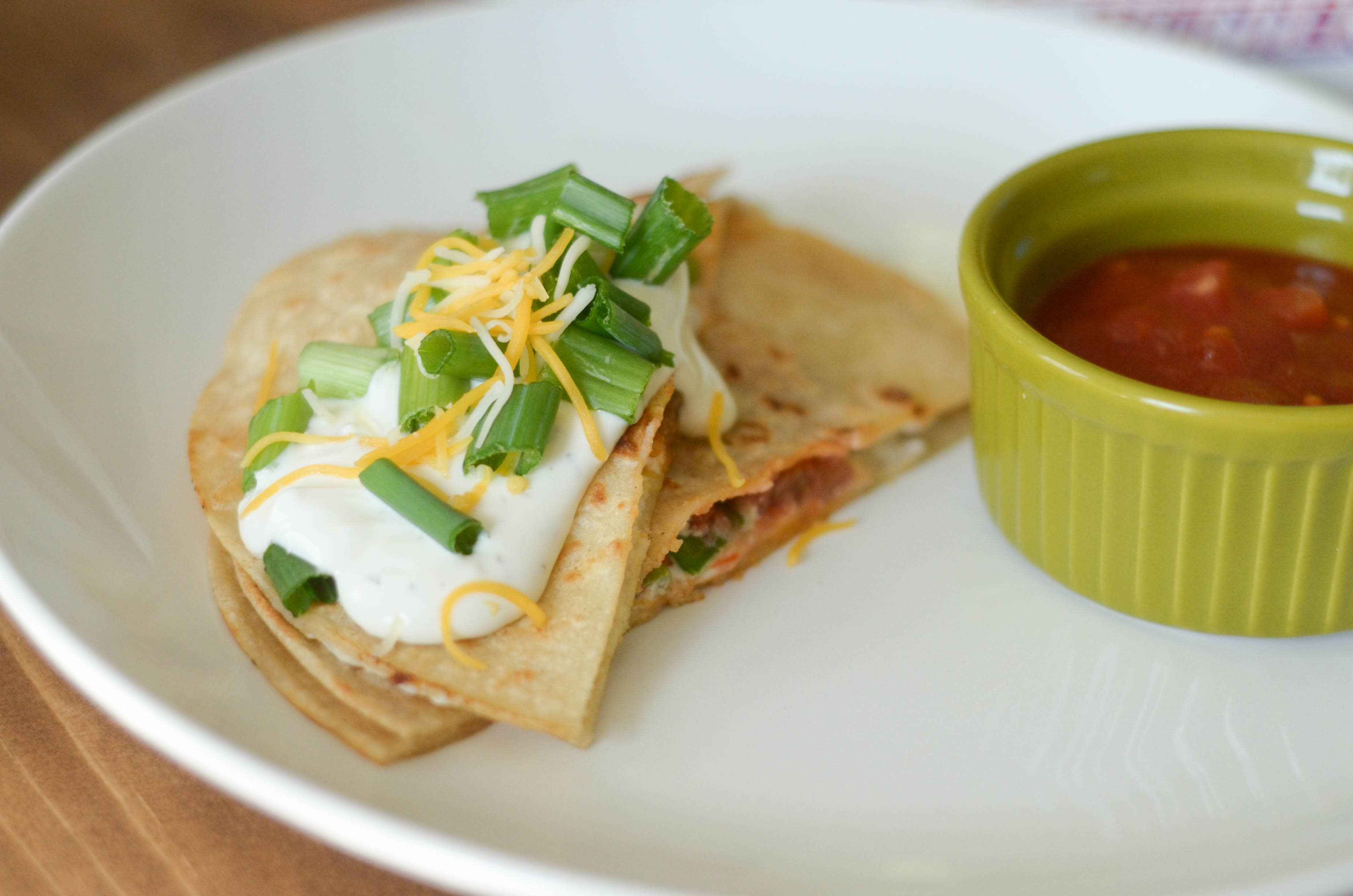 French Onion Cheesy Chicken Quesadillas