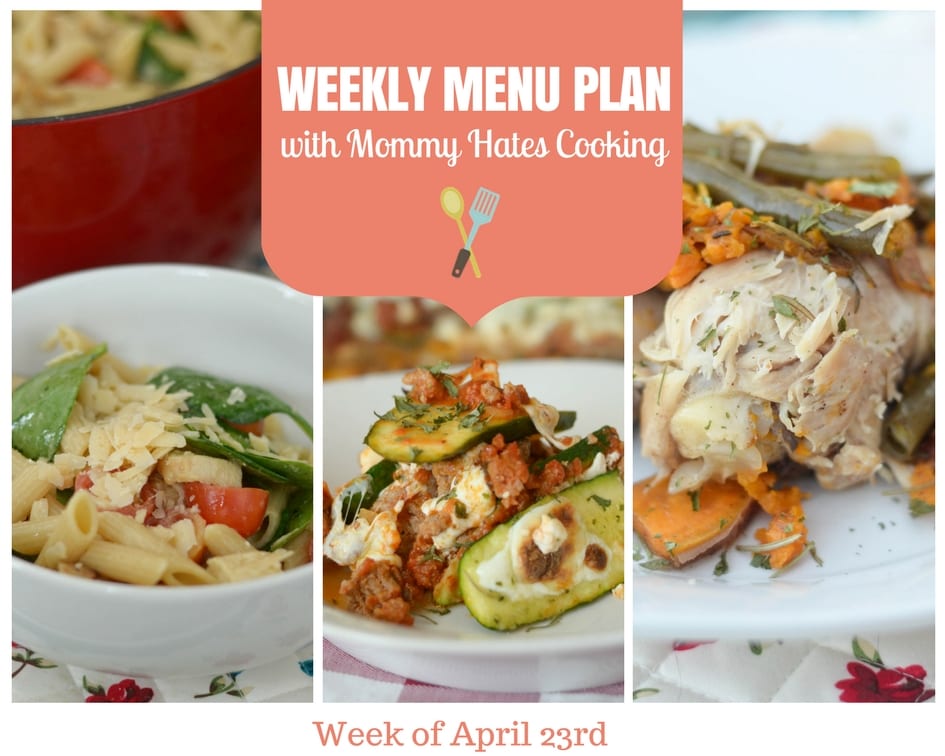 Weekly Menu Plan – Week of April 23rd