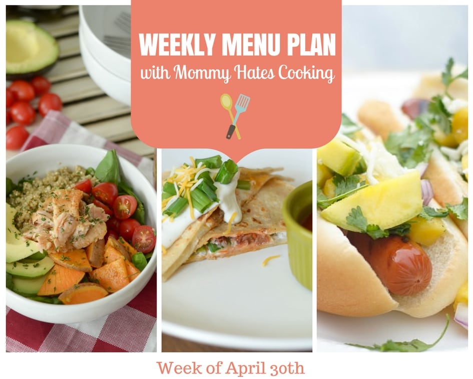 Weekly Menu Plan – Week of April 30th