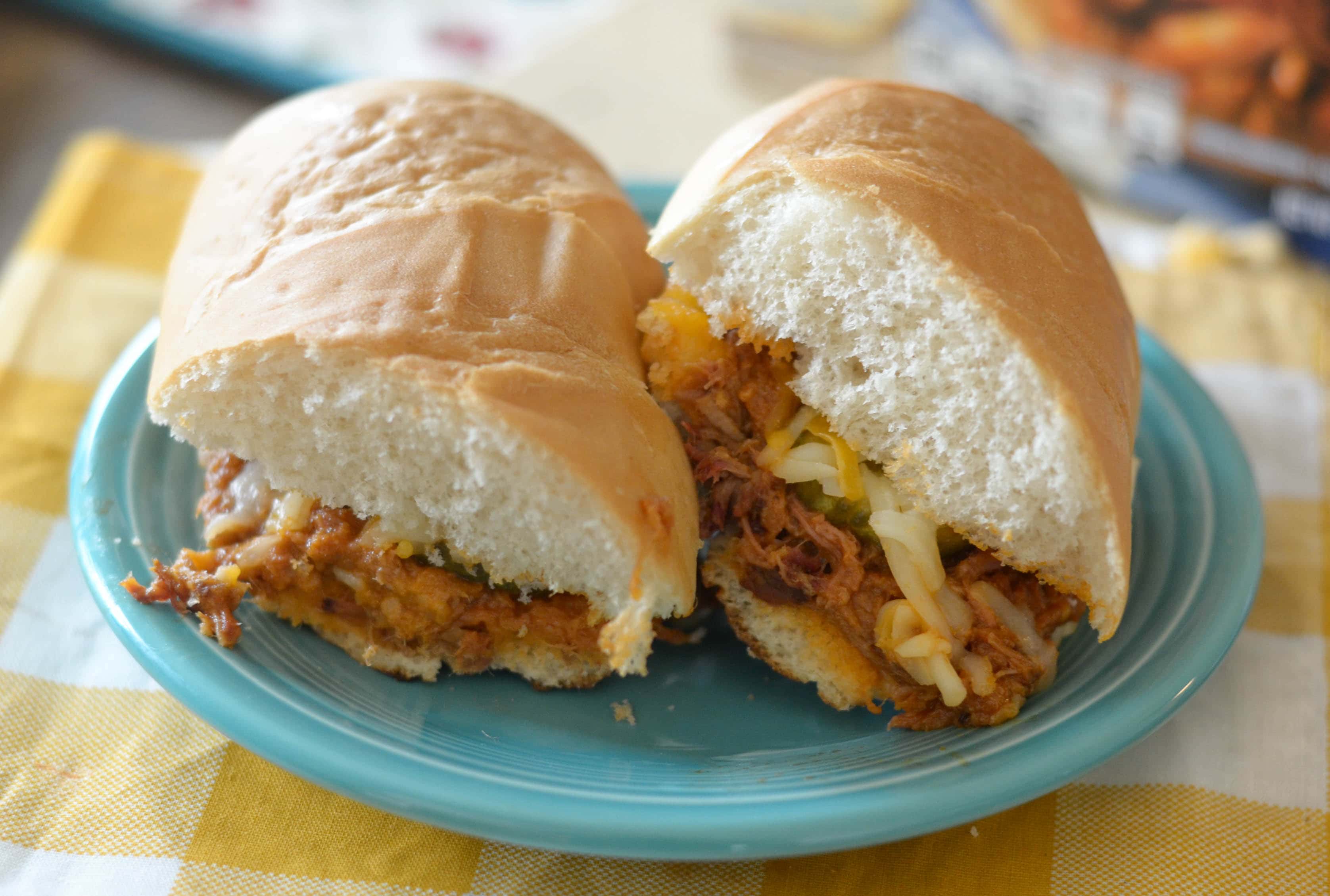 Cheesy Pulled Pork Sandwiches