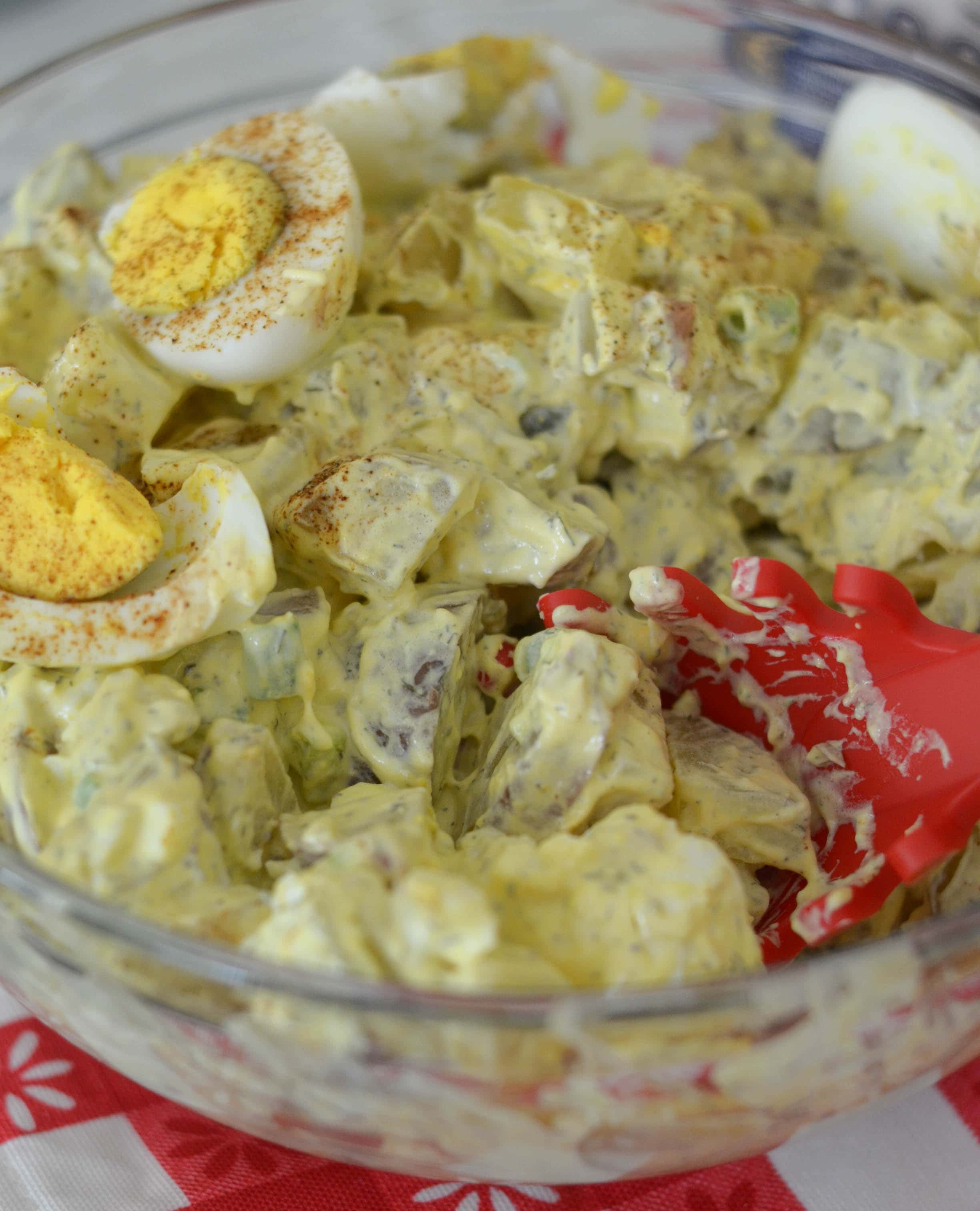Angus Cheeseburgers + Creamy Potato Salad