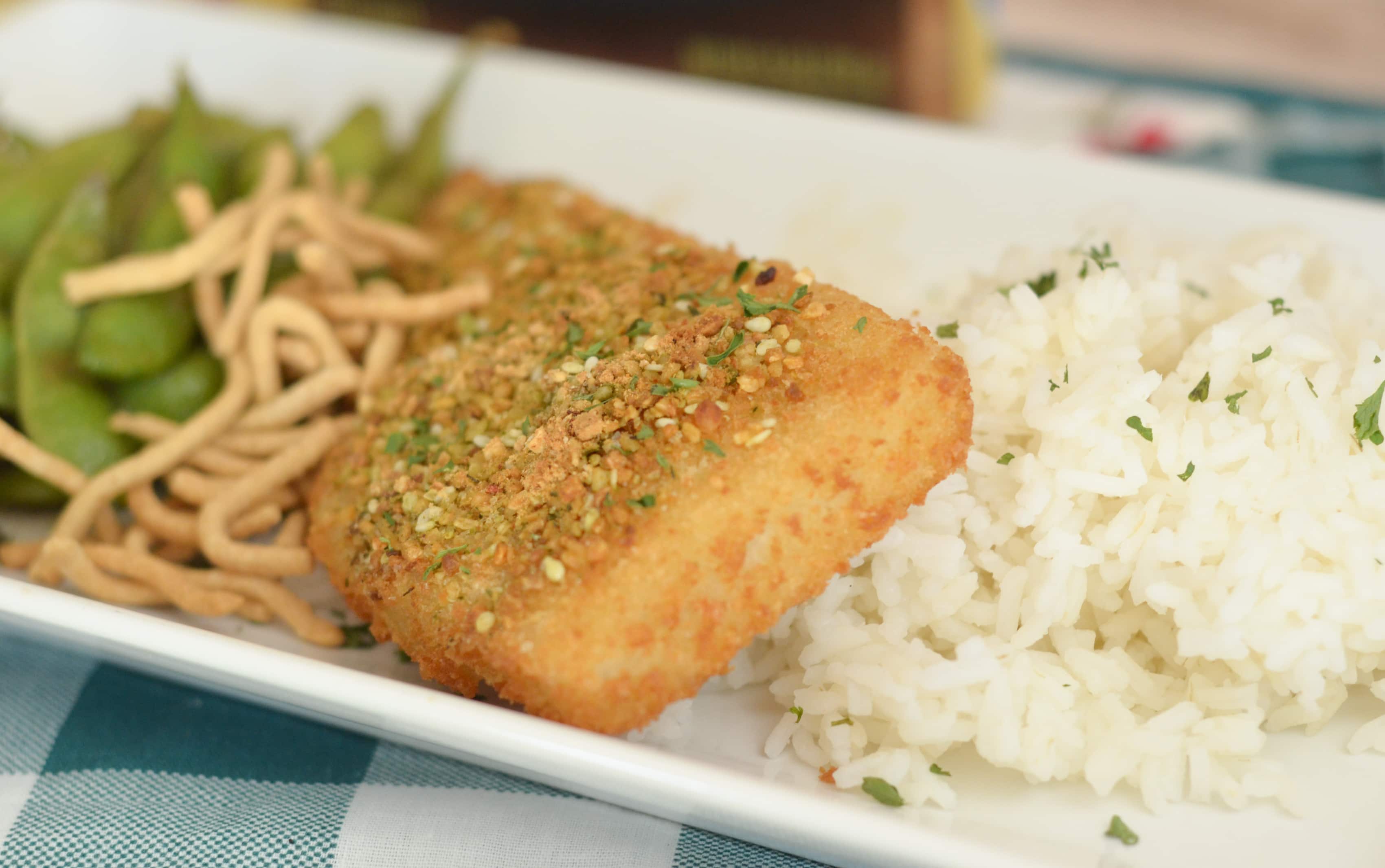 Orange Sesame Baked Cod & Balsamic Edamame