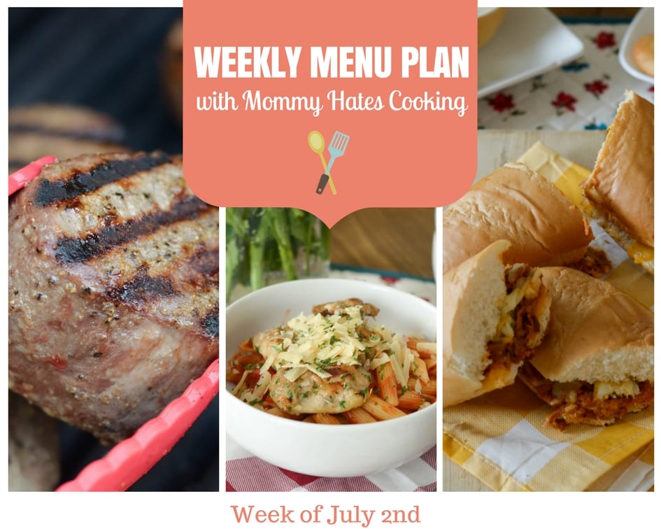 Weekly Menu Plan – Week of July 2nd
