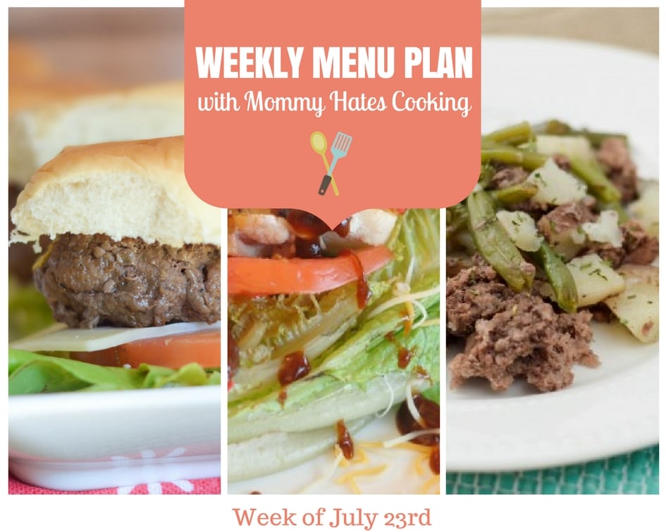 Weekly Menu Plan – Week of July 23rd