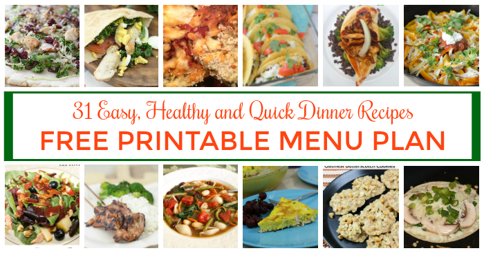 Healthy Meal Plan for August