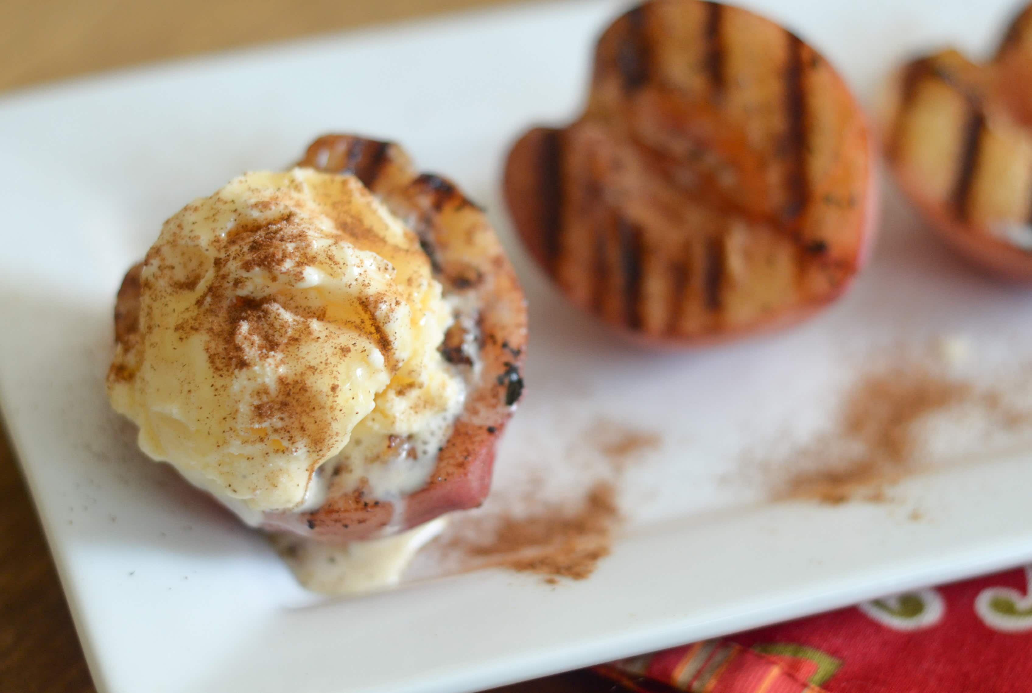 Grilled Cinnamon Butter Peaches