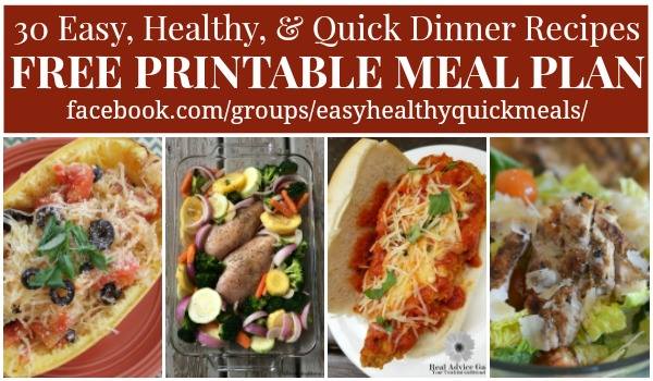 Healthy Menu Plan for September