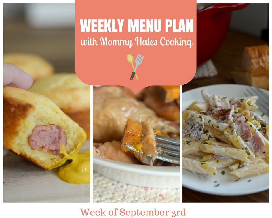 Weekly Menu Plan – Week of September 3rd