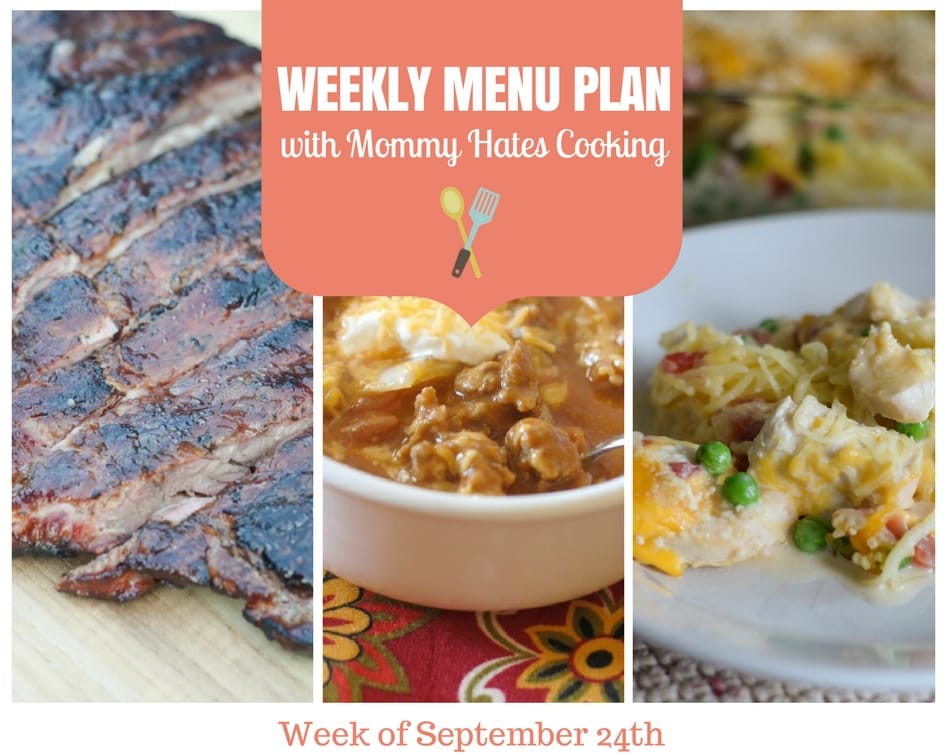 Weekly Menu Plan – Week of September 24th