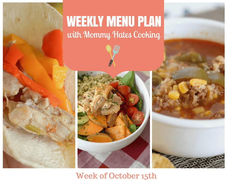 Weekly Menu Plan – Week of October 15th