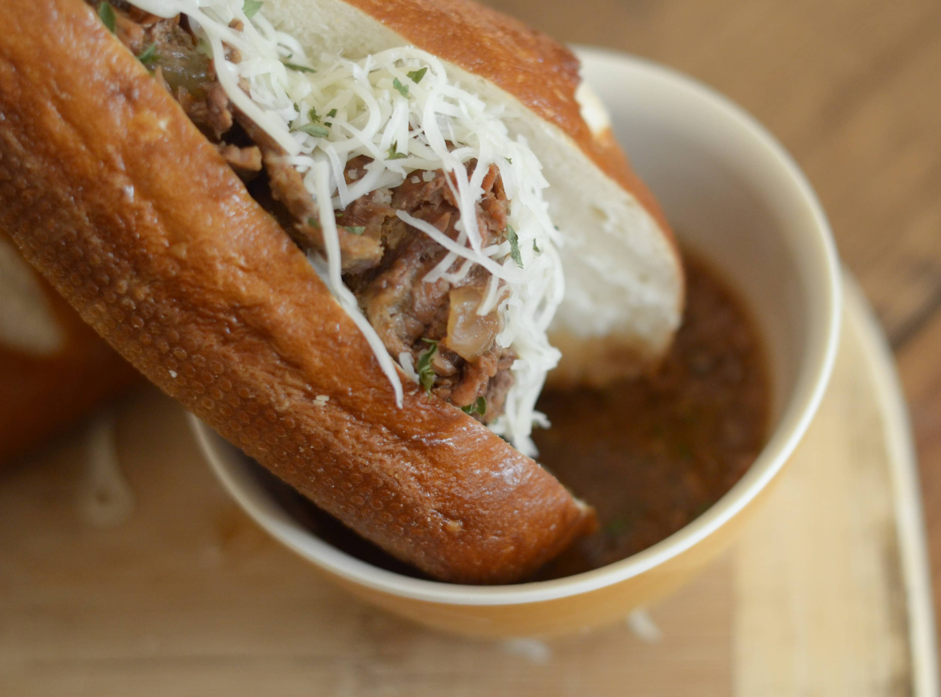 Slow Cooker French Dip Subs