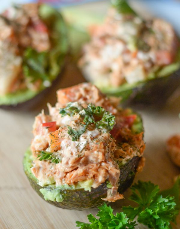 tuna stuffed avocado