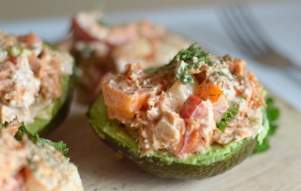 tuna stuffed avocado