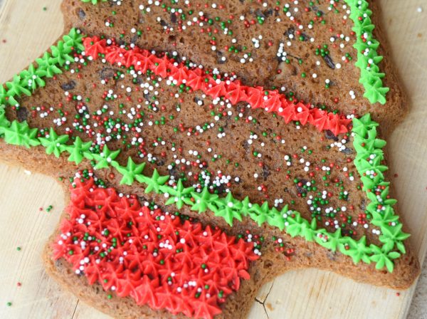 Gluten-Free Christmas Tree Cookie Cake