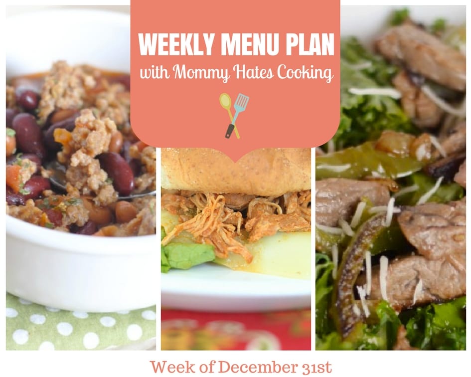 Weekly Menu Plan – Week of December 31st