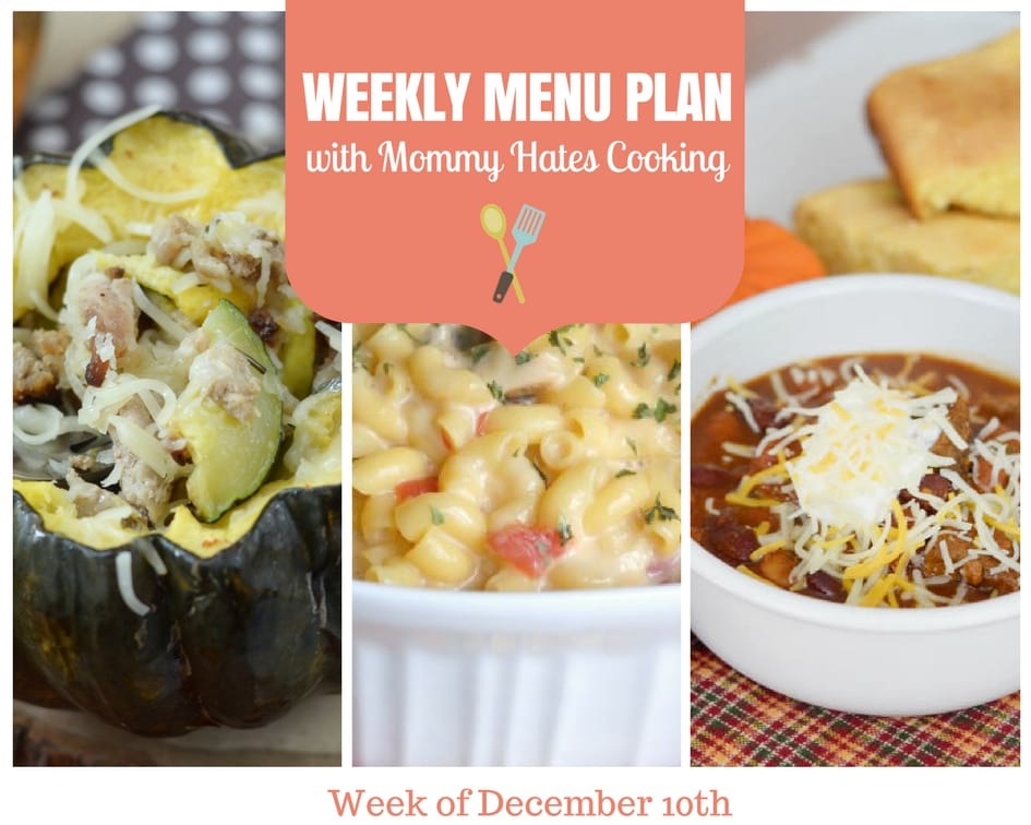 Weekly Menu Plan – Week of December 10th