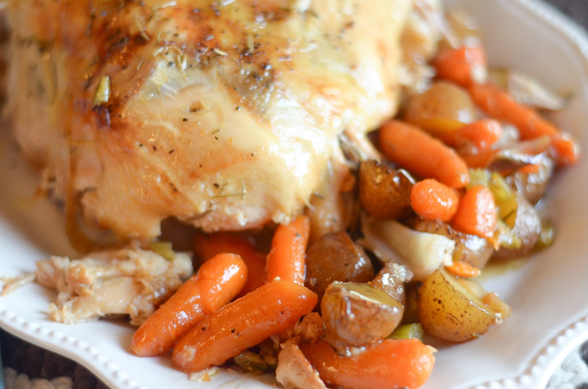 Roasted Lemon Pepper Chicken & Veggies in the Dutch Oven