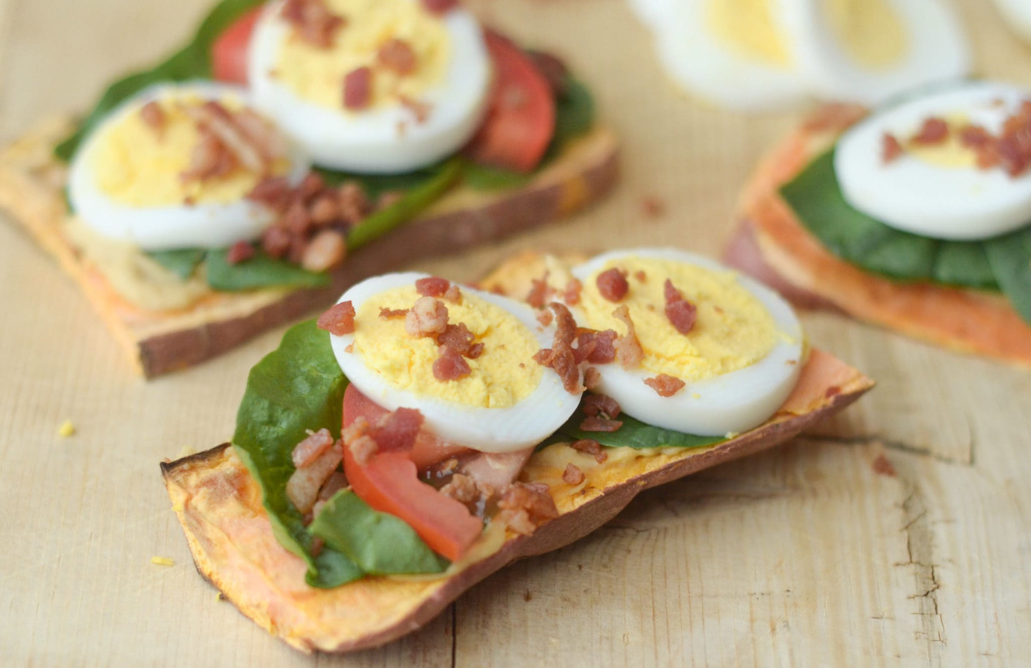Egg Topped Sweet Potato Toast