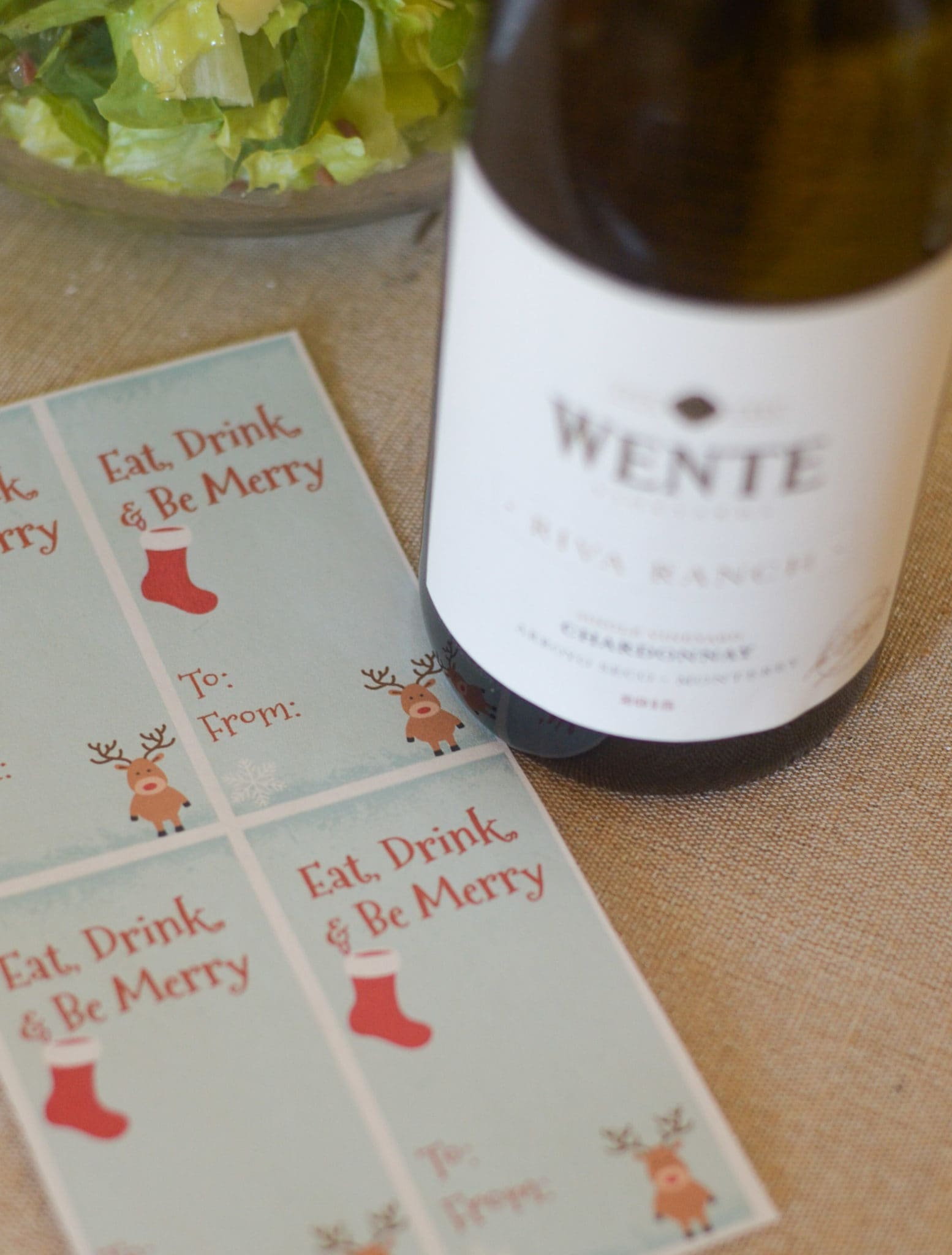 FREE Printable Wine Tag for the Holiday Season