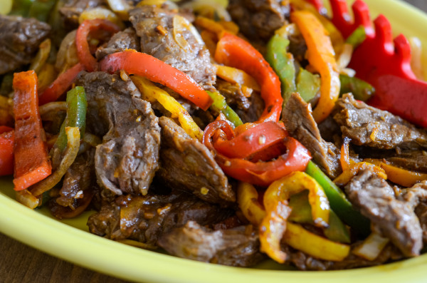 air fryer steak fajitas