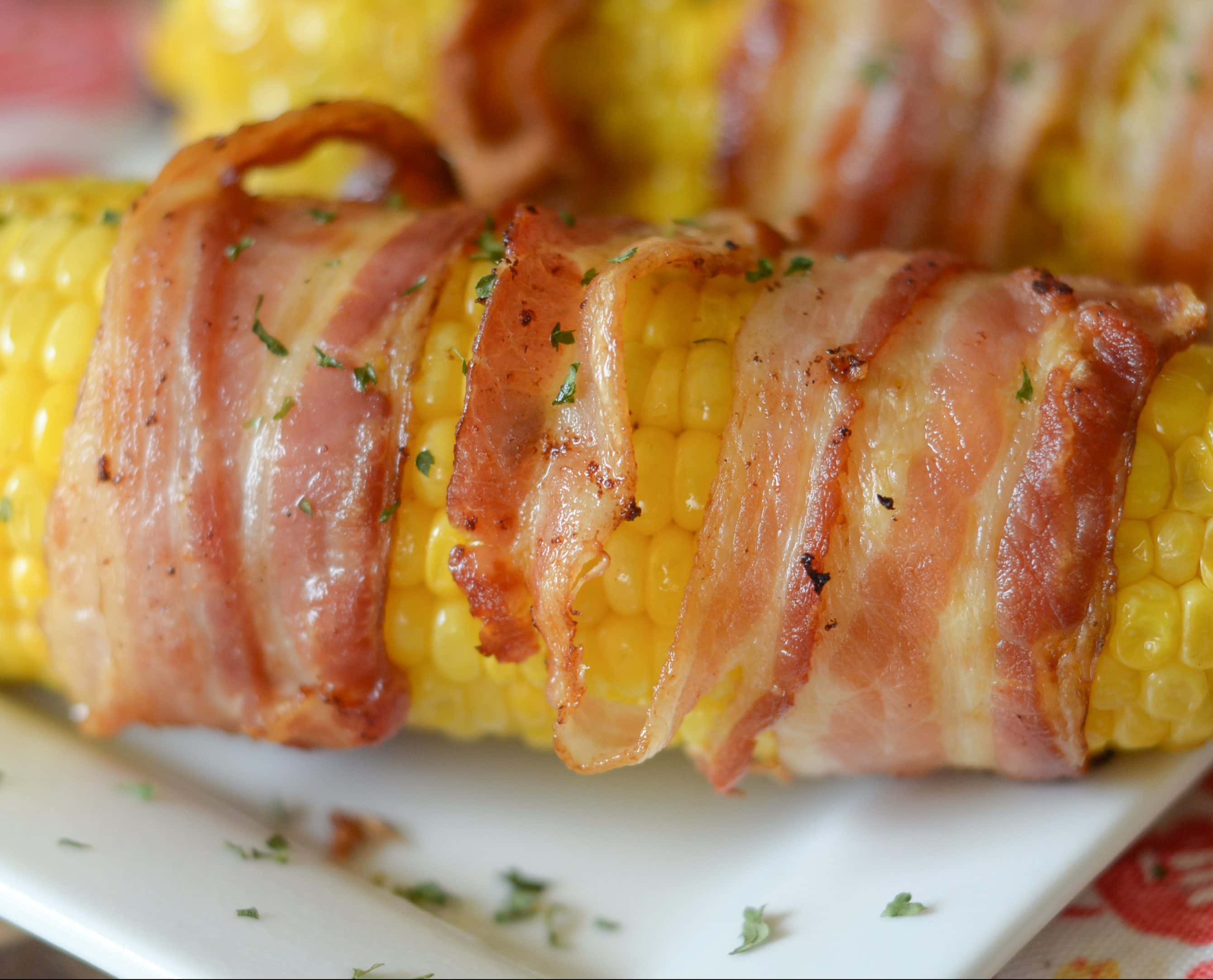 Air Fryer Bacon Wrapped Corn on the Cob