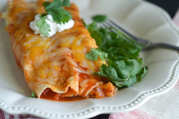 Air Fryer Cheesy Beef Enchiladas
