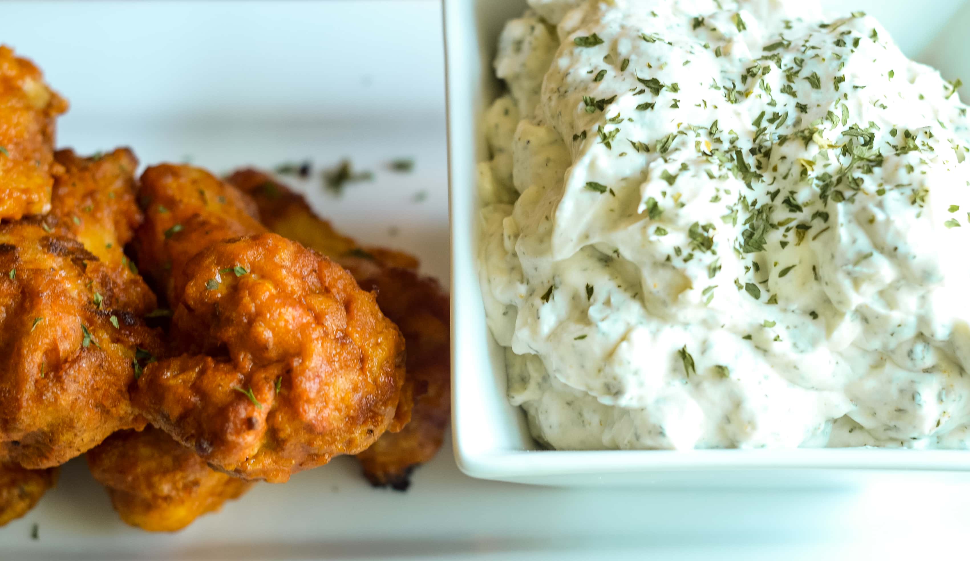 Creamy Dill Dip & Frank's Redhot Chicken Wings