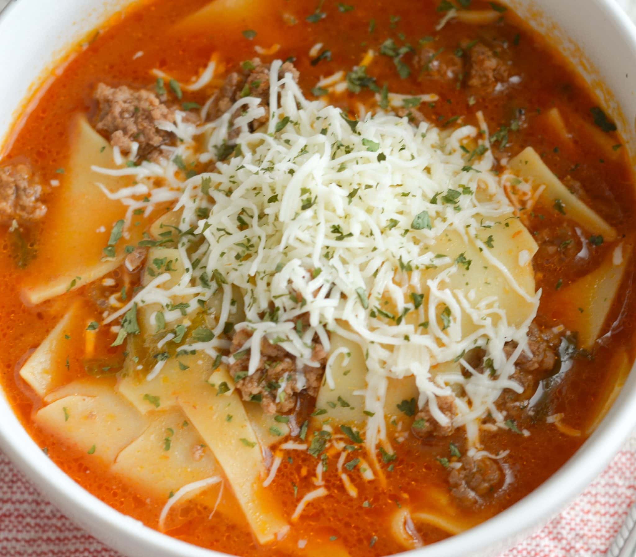 Gluten Free Instant Pot Lasagna Soup (Ninja Foodi)