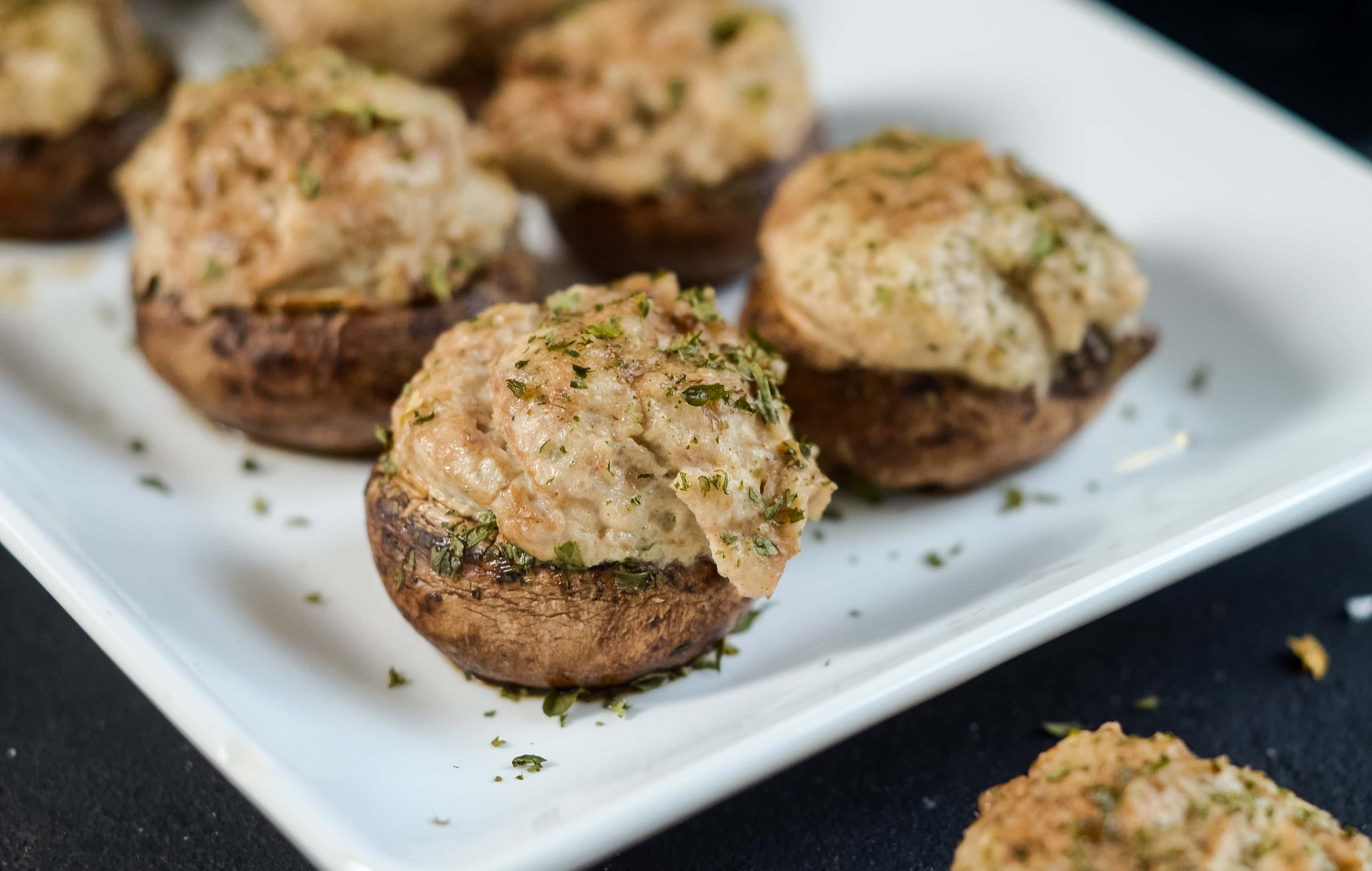 Balsamic Glazed Stuffed Mushrooms