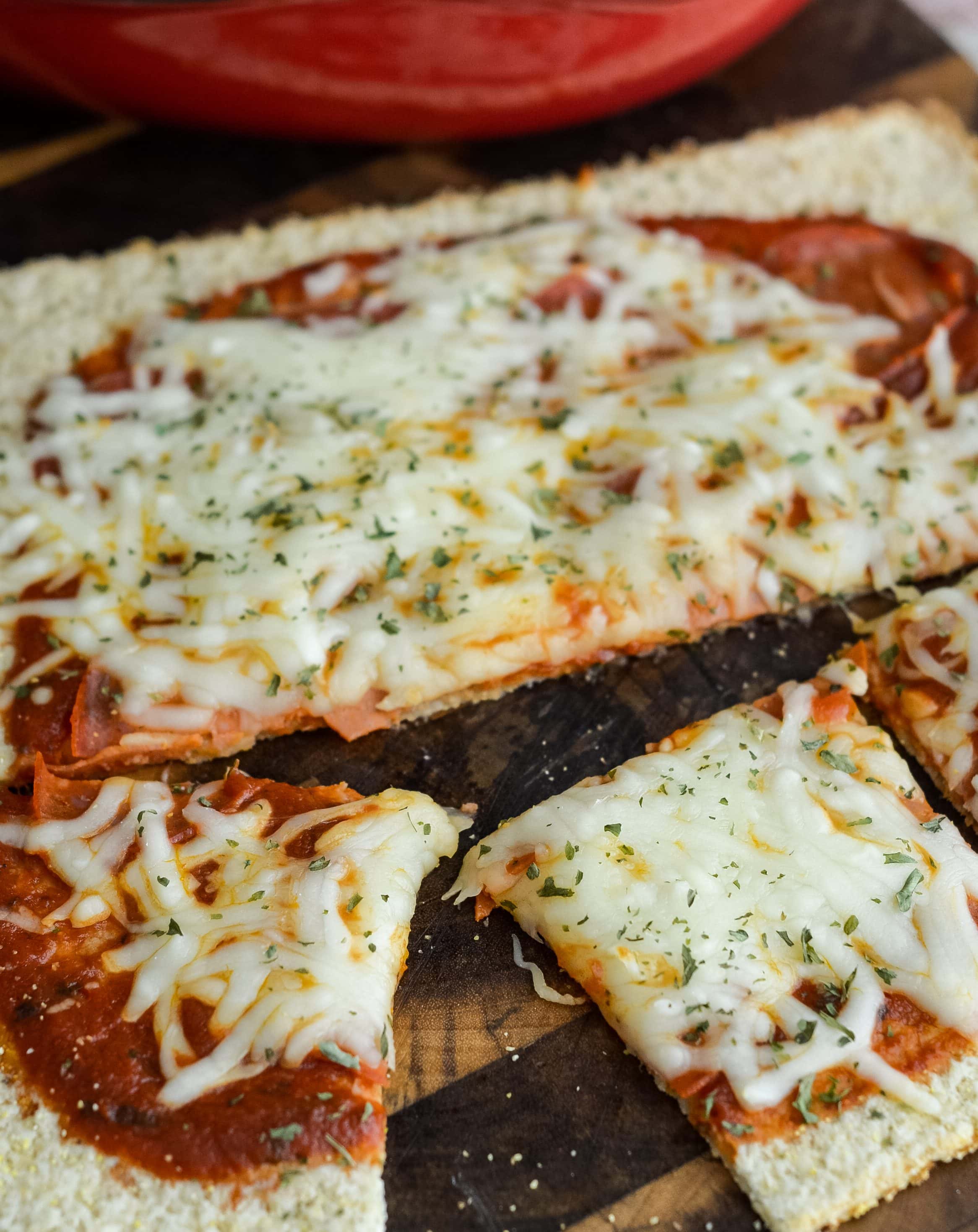 Pepperoni Pizza with Cauliflower Pizza Crust