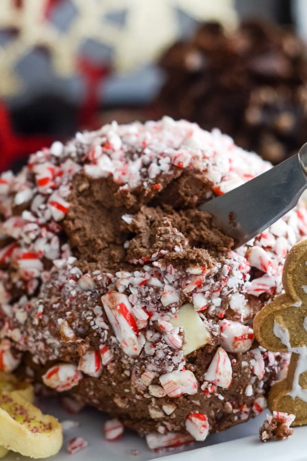 Peppermint Mocha No Bake Cheesecake Ball