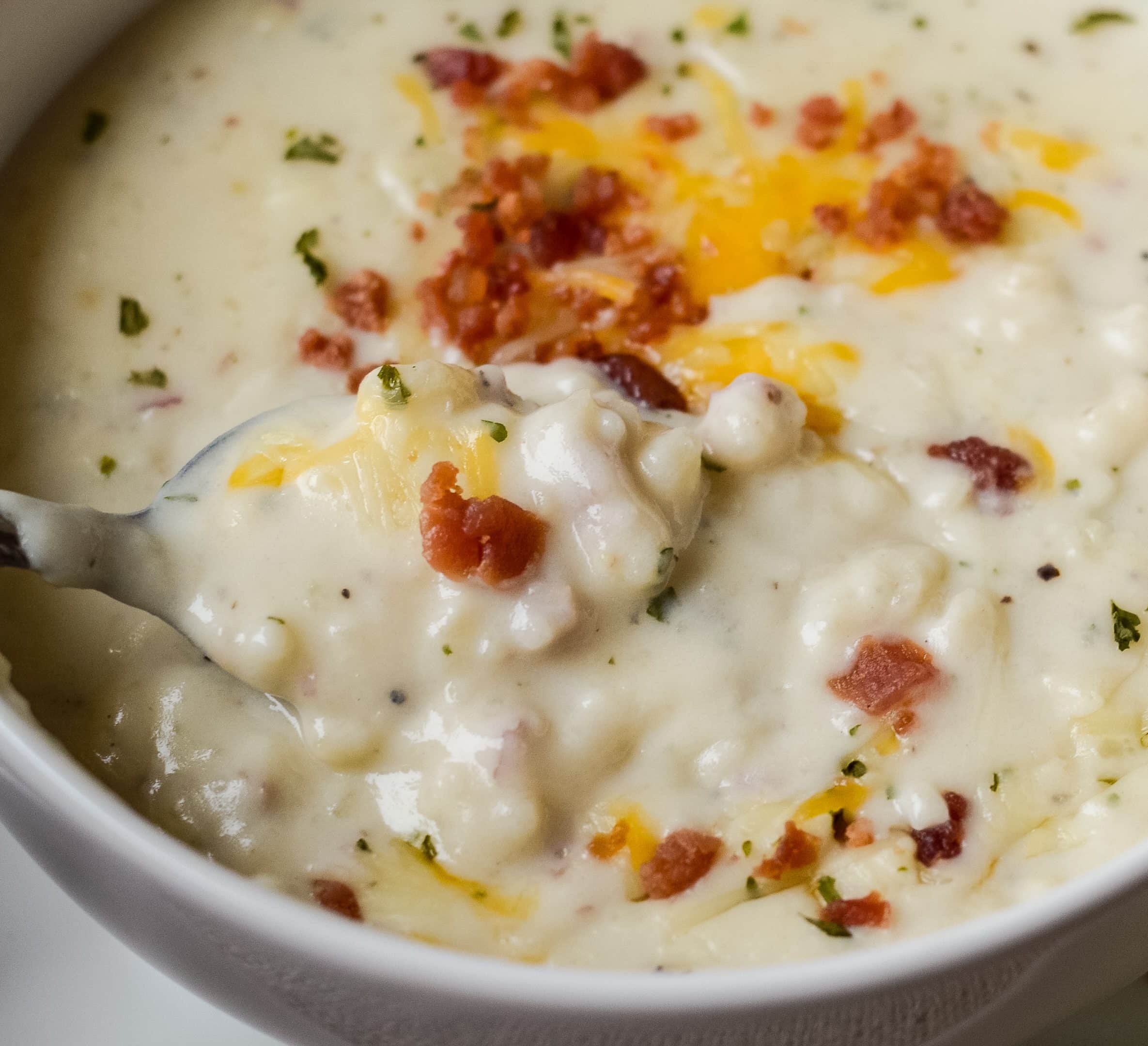 Creamy Steakhouse Potato Soup & Wedge Salad