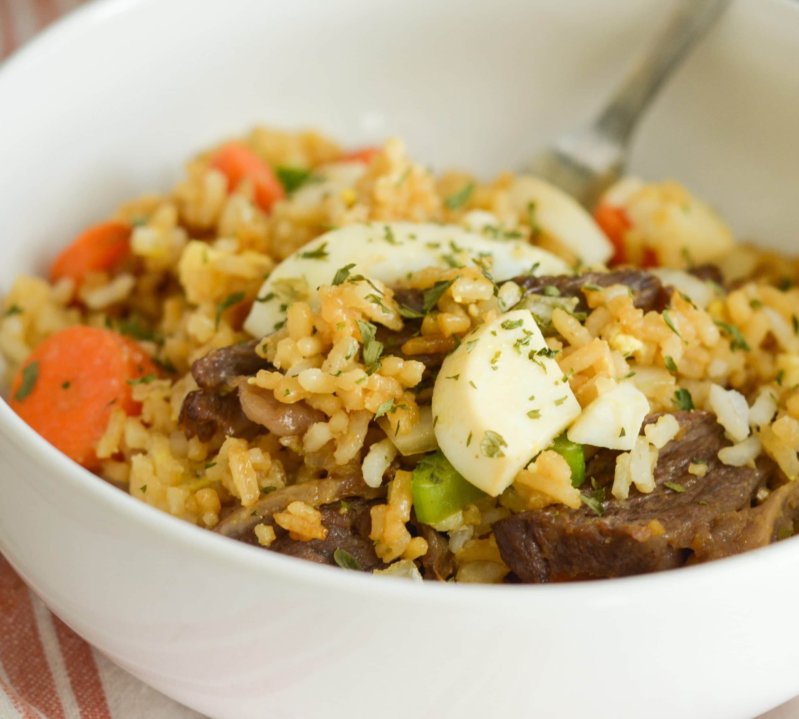 Air Fryer Beef Fried Rice