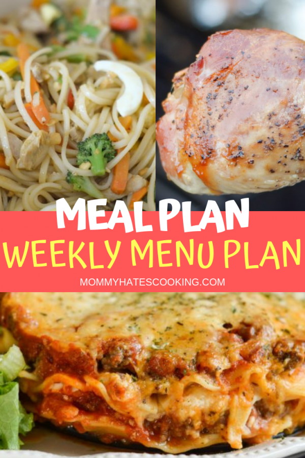 weekly menu plan