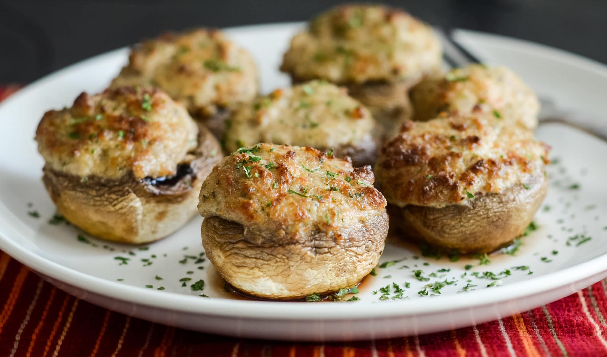 Air Fryer Stuffed Mushrooms
