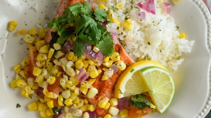 Image for Grilled Salmon with Roasted Corn Salsa