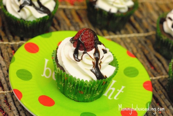 #ClearAmerican Chocolate Covered Raspberry Cupcakes