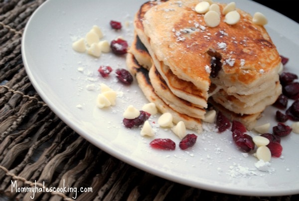 White Chocolate Cranberry Pancakes