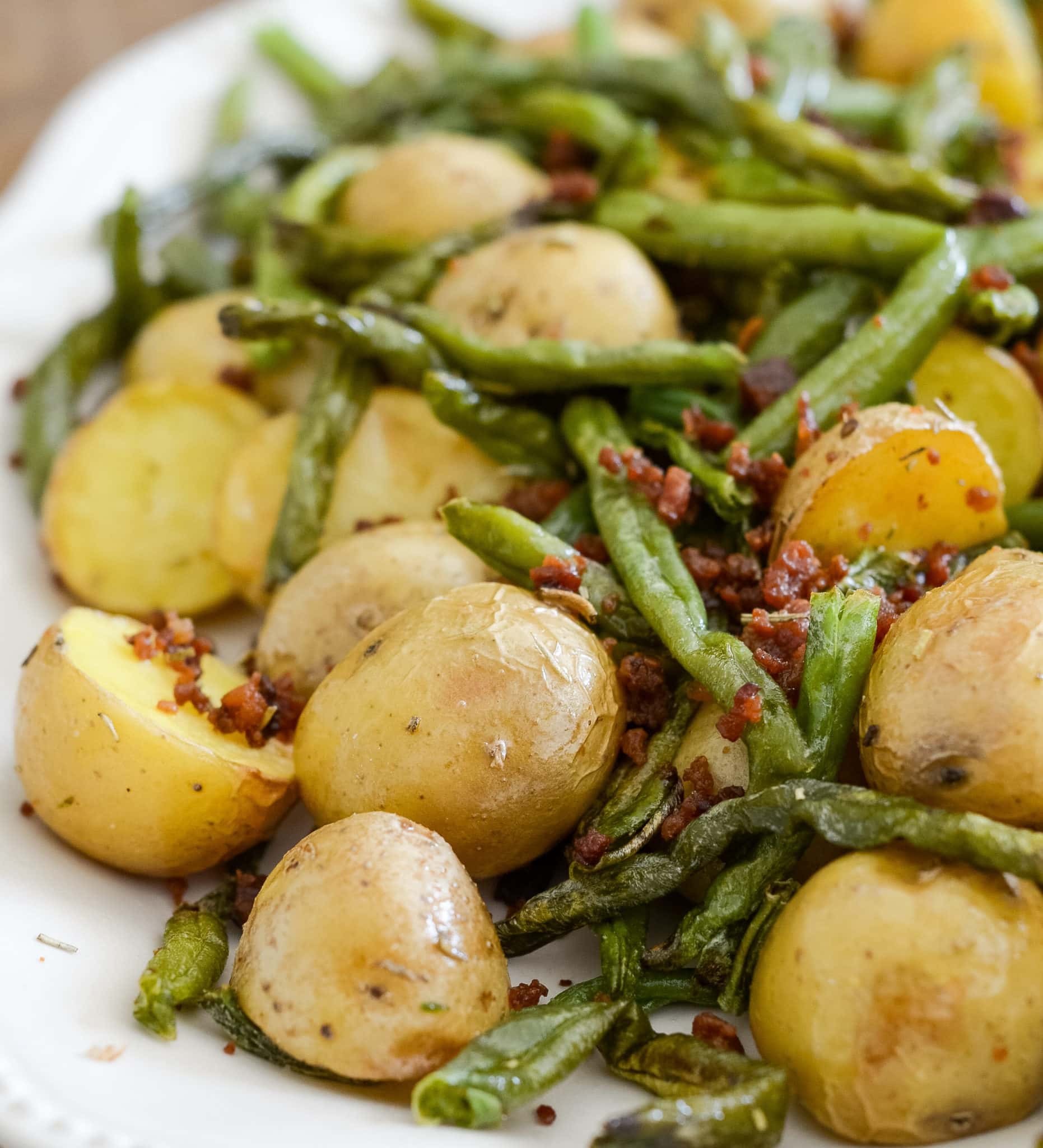 Air Fryer Green Beans and Potatoes