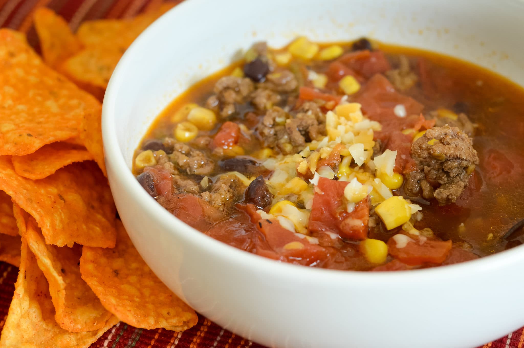 Ninja Foodi Beef Taco Soup with Hatch Chiles
