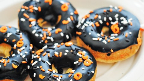 Image for Easy Halloween Funfetti Cake Mix Donuts Recipe