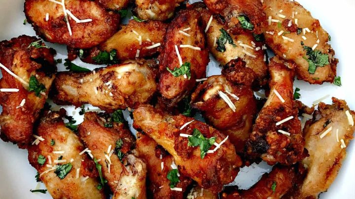 Image for Air Fryer Crispy Garlic Parmesan Breaded Fried Chicken Wings