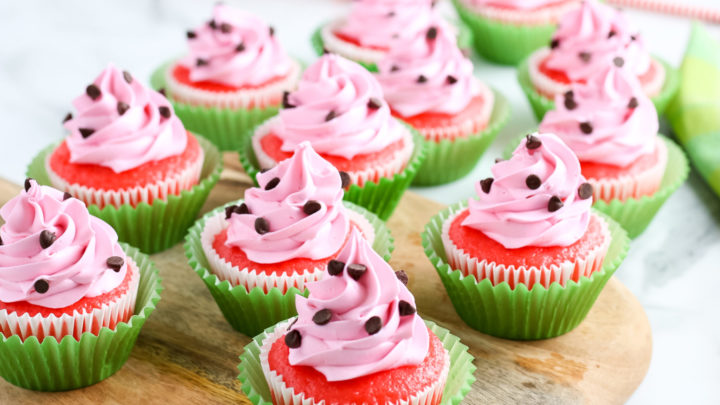 Image for Easy Watermelon Cupcakes (Gluten-Free Optional)