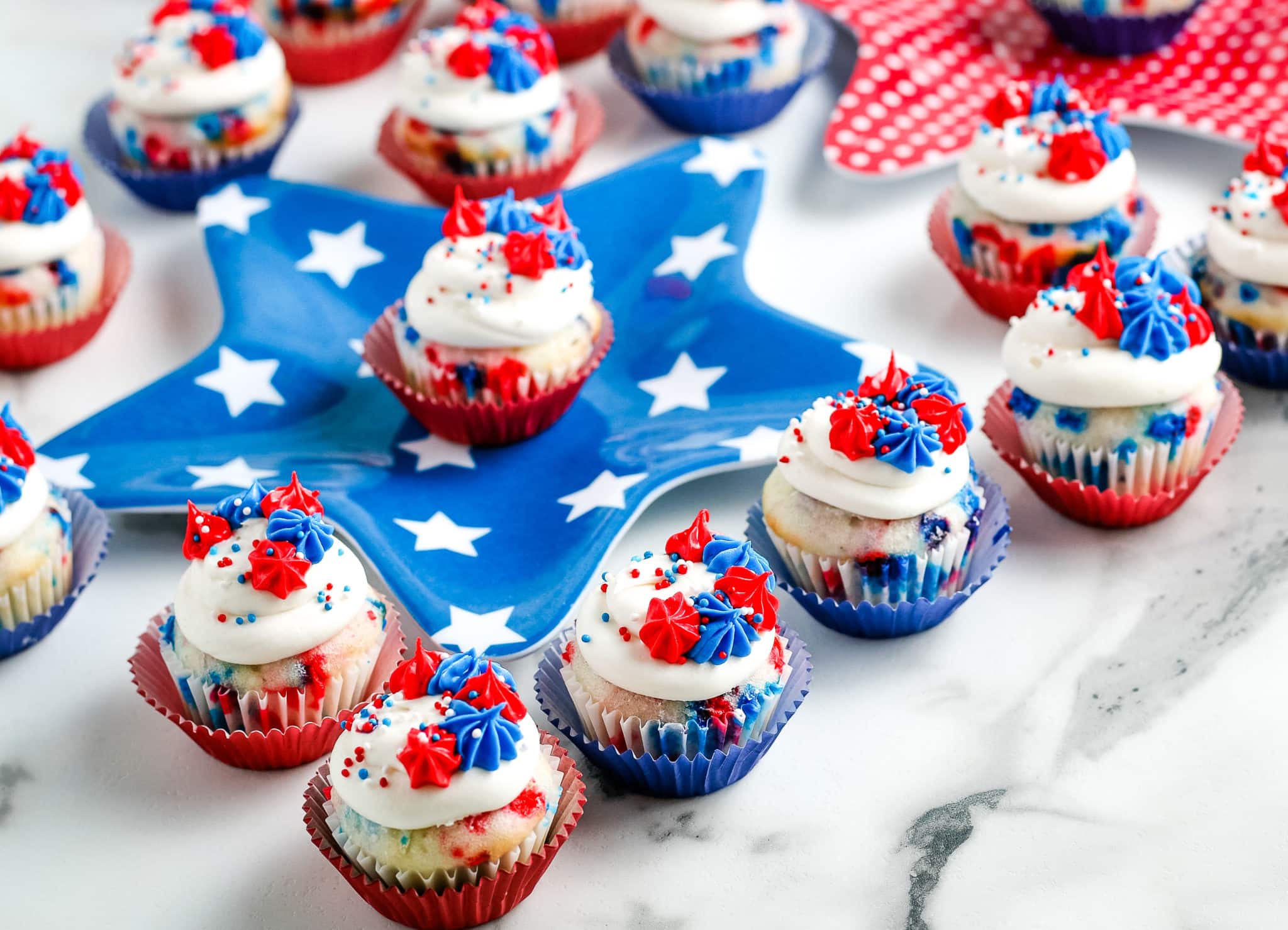 Gluten-Free Mini Patriotic Cupcakes