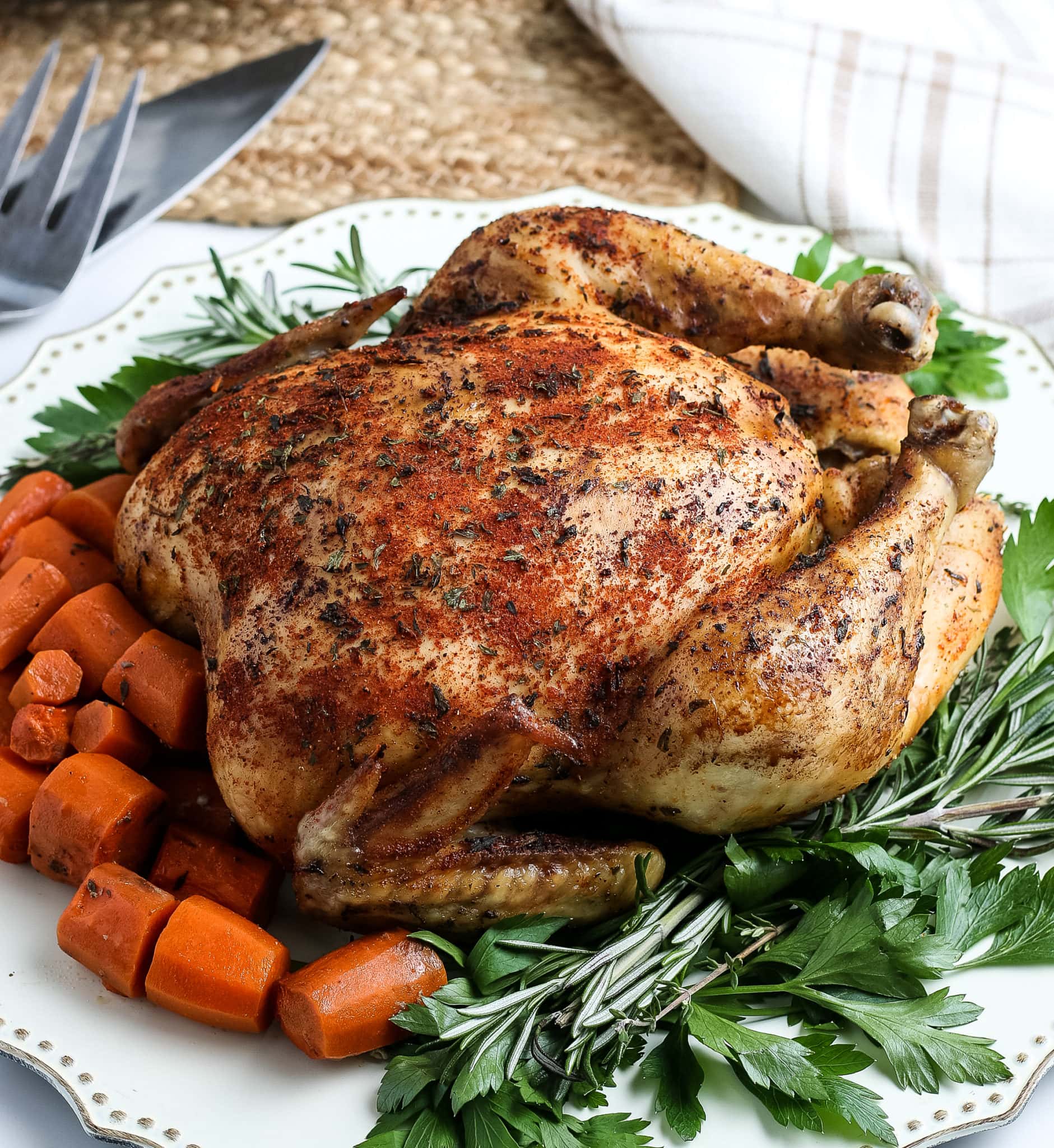 Simple Crockpot Whole Chicken