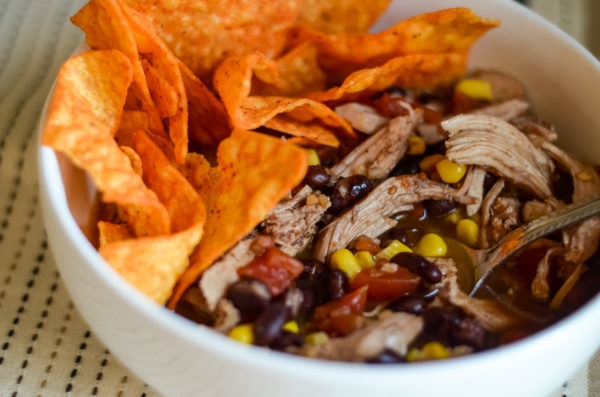 slow cooker chicken taco soup